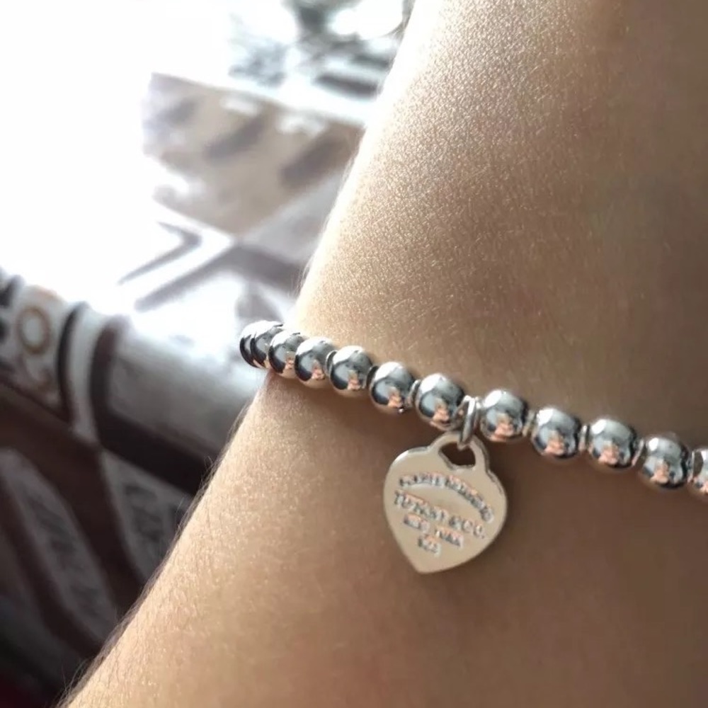 Please Return 925 Beaded Bracelet Real Silver New - Picture 1 of 16